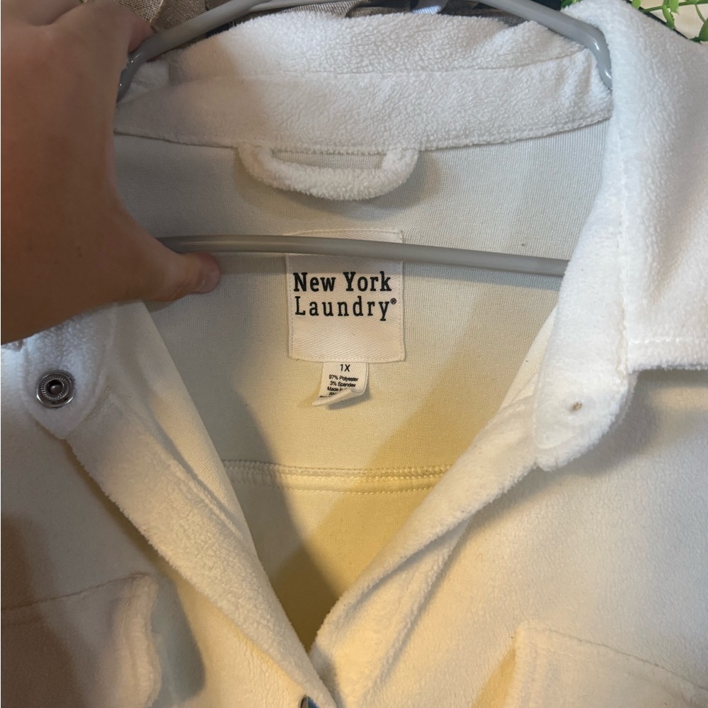 New York Laundry Cream Fleece Shirt